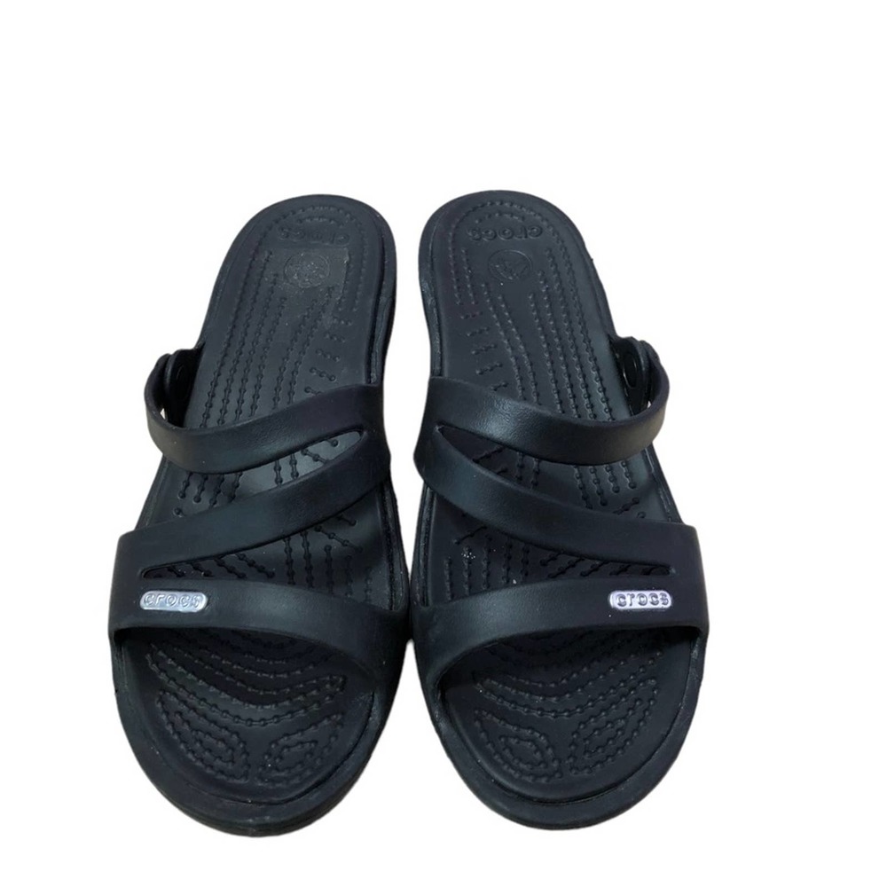 Crocs Black Slip On Comfort Sandals 6